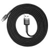 Kabel Baseus Cafule Cable CAMKLF-CG1 USB-A / micro USB 1.5A 2 m - czarno-szary